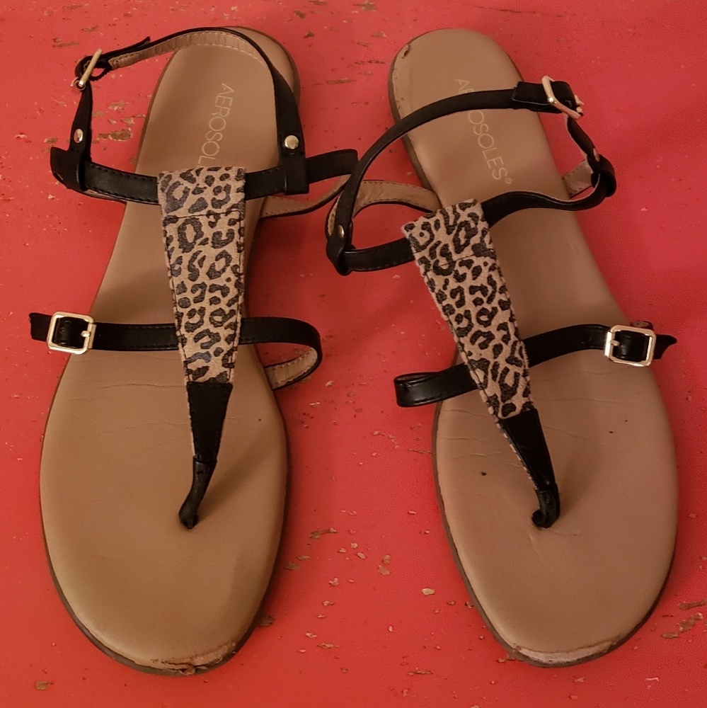 Animal print sandals